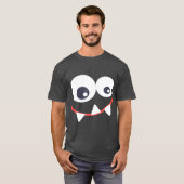 Funny Monster Halloween Monster Face T-Shirt (Vorne ganz)