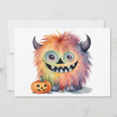 Funny Monster Halloween-Party Einladung (Rückseite)