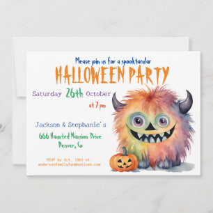 Funny Monster Halloween-Party Einladung
