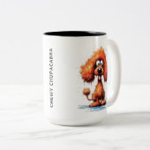 Funny Monster Hund: Chewy Chupacabra Zweifarbige Tasse (VorderseiteRechts)