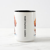 Funny Monster Hund: Chewy Chupacabra Zweifarbige Tasse (Mittel)