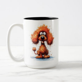Funny Monster Hund: Chewy Chupacabra Zweifarbige Tasse