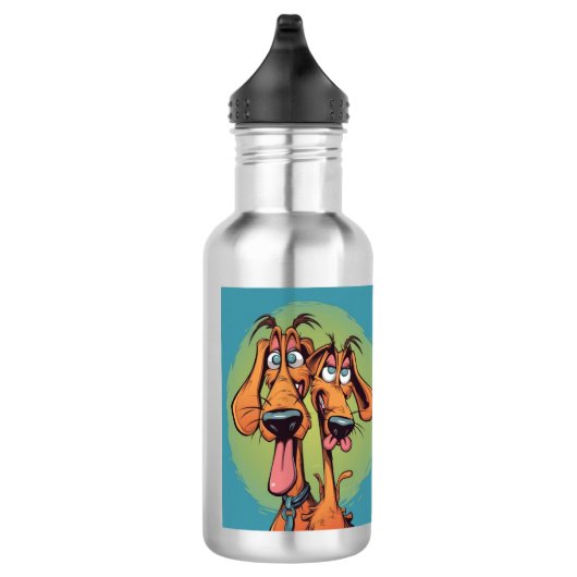Funny Monster Hund: Hound Hund Hydra Edelstahlflasche (Rechts)