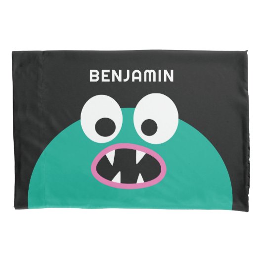 Funny Monster - Individuelle Name Niedlich Kissenbezug (Vorderseite)