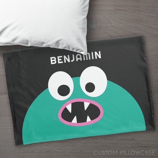 Funny Monster - Individuelle Name Niedlich Kissenbezug