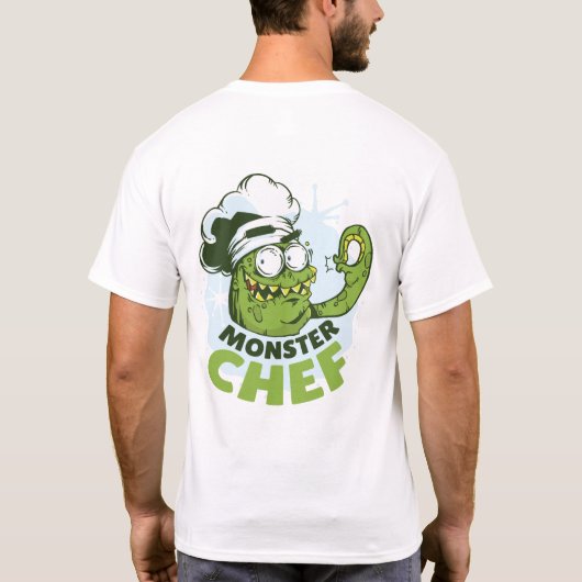 Funny Monster Koch Kraken Octpous Monster Custom T-Shirt (Rückseite)