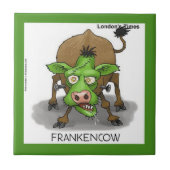 Funny Monster Kuh Keramik Tile Fliese (Vorderseite)