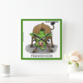 Funny Monster Kuh Square Wall Clock Quadratische Wanduhr (Zuhause)