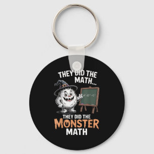 Funny Monster Math Teacher Halloween Yeti Kostüm Schlüsselanhänger