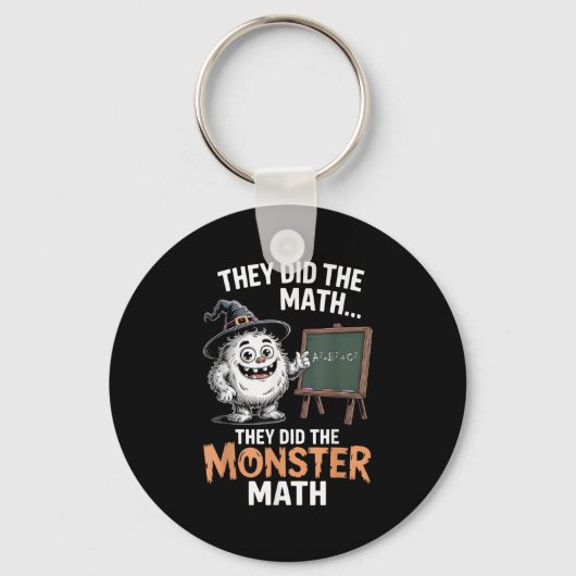 Funny Monster Math Teacher Halloween Yeti Kostüm Schlüsselanhänger (Vorderseite)