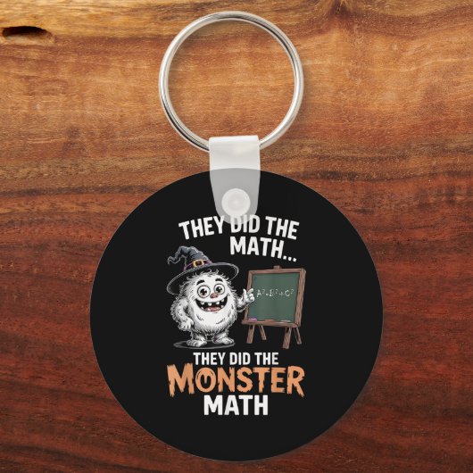 Funny Monster Math Teacher Halloween Yeti Kostüm Schlüsselanhänger (Vorderseite)