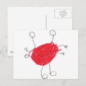 Funny Monster Postkarte (Vorne/Hinten)