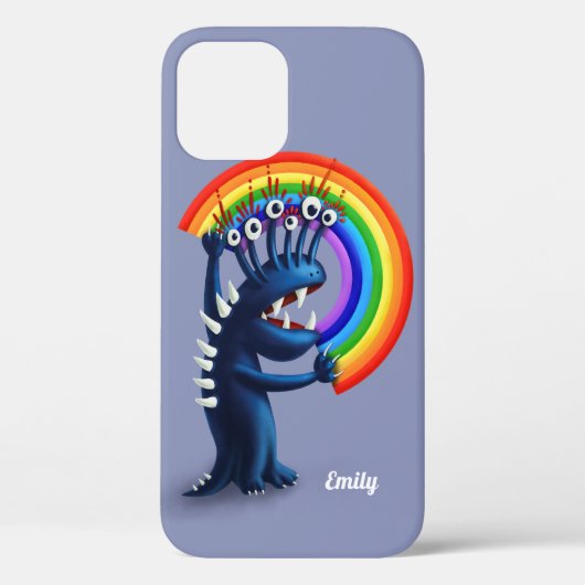 Funny Monster Pride Rainbow Name Case-Mate iPhone Hülle (Rückseite)
