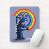 Funny Monster Pride Rainbow Name Mousepad (Mit Mouse)