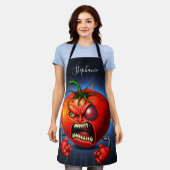 Funny Monster Red Tomato Boxer Schürze (Getragen)