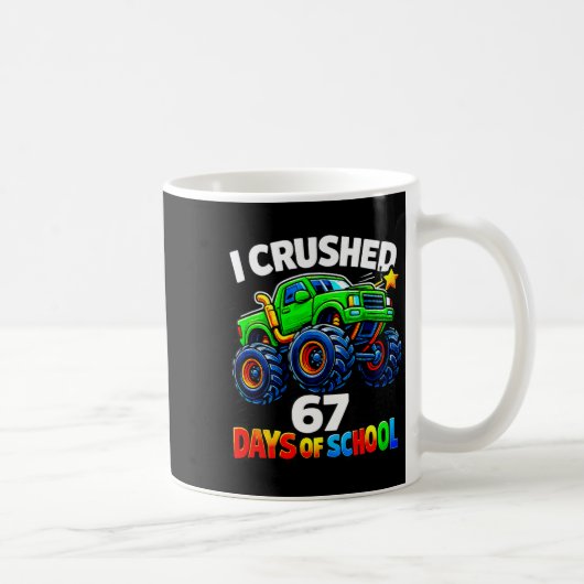 Funny Monster Truck Six Seven Meme Boys Kids Schoo Kaffeetasse (Rechts)