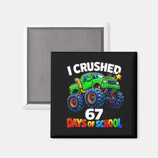 Funny Monster Truck Six Seven Meme Boys Kids Schoo Magnet (Vorderseite/Rückseite)