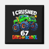 Funny Monster Truck Six Seven Meme Boys Kids Schoo Magnet (Vorne)
