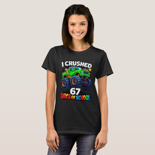 Funny Monster Truck Six Seven Meme Boys Kids Schoo T-Shirt (Vorne ganz)