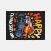 Funny Monster Truck Turkey Happy Thanksgiving For  Fleecedecke (Vorderseite (Horizontal))