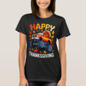 Funny Monster Truck Turkey Happy Thanksgiving For T-Shirt (Vorderseite)