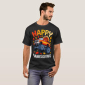 Funny Monster Truck Turkey Happy Thanksgiving For T-Shirt (Vorne ganz)