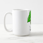 Funny Monstera Plant Cartoon Kaffeetasse (Links)