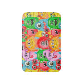 Funny Monsters, Aquarellfarben Nahtloses Muster. Badematte (Vorderseite Vertikal)