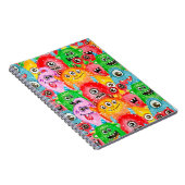 Funny Monsters, Aquarellfarben Nahtloses Muster. Notizblock (Rechte Seite)