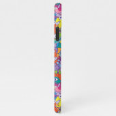 Funny Monsters bunter Parade im Doodle Art Stil iPhone Hülle (Rechte Seite)