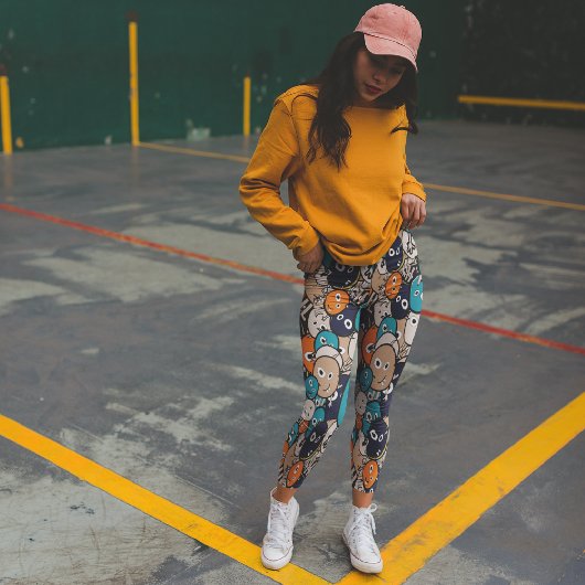 Funny Monsters Capri Leggings