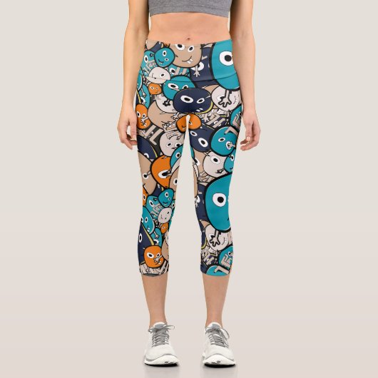 Funny Monsters Capri Leggings (Vorderseite)
