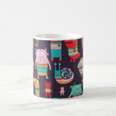 Funny Monsters Cartoon Nahtloses Muster Kaffeetasse (Mittel)