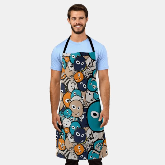 Funny Monsters Schürze (Getragen)