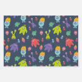 Funny Monsters Wrapping Paper Set Geschenkpapier Set (Vorderseite)