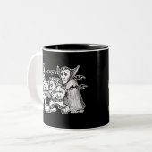 Funny Monsters Zweifarbige Tasse (Vorderseite Links)