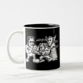 Funny Monsters Zweifarbige Tasse (Links)