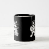 Funny Monsters Zweifarbige Tasse (Mittel)