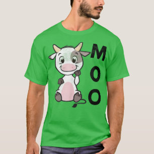 Funny Moo Baby Kuh Bauer Farm Landleben T-Shirt