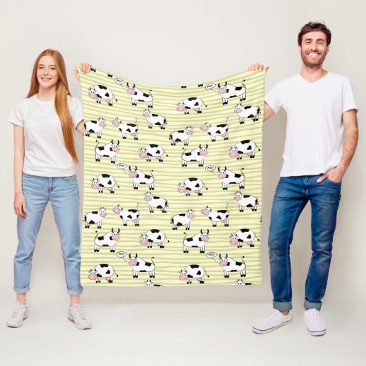 Funny Moo Cow Art Fleecedecke (Beispiel)