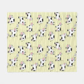 Funny Moo Cow Art Fleecedecke (Vorderseite (Horizontal))