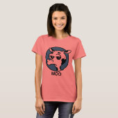 FUNNY MOO COW GRAPHIC RINGER T - SHIRT (Vorne ganz)