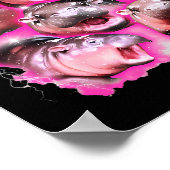 Funny Moo-deng Ba Poster (Ecke)