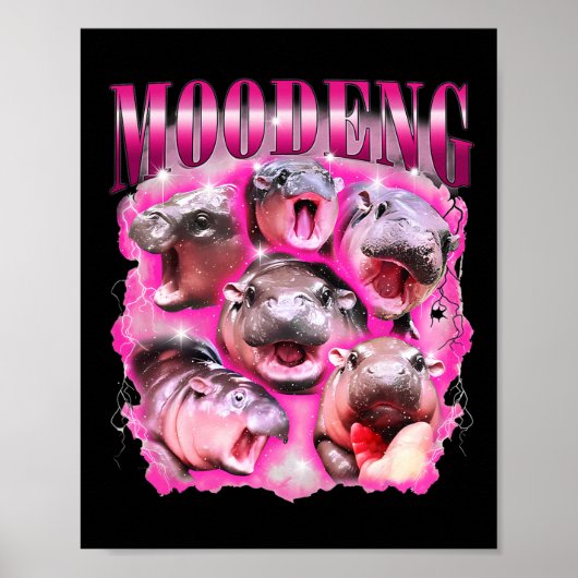 Funny Moo-deng Ba Poster (Vorne)