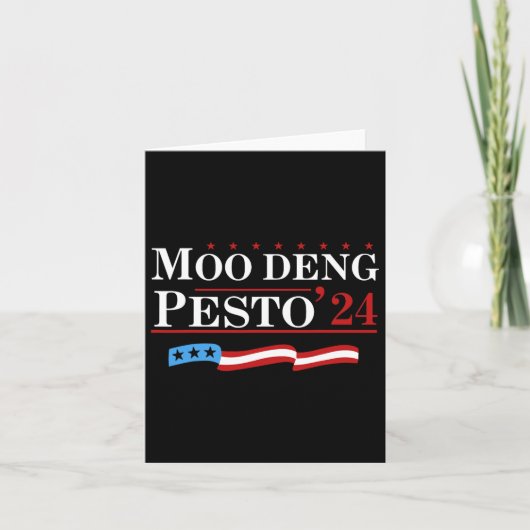 Funny Moo Deng Pesto 24 Penguin Ba Karte (Vorderseite)