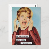 Funny Mood Poisioning Vintage Frau Postkarte (Vorne/Hinten)