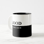 Funny Mood Stabilizer Typografie Zweifarbige Tasse (Vorderseite Links)