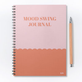 Funny Mood Swing Journal Rosa Orange Moderne Notizblock
