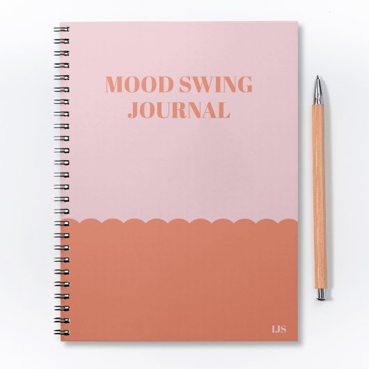 Funny Mood Swing Journal Rosa Orange Moderne Notizblock