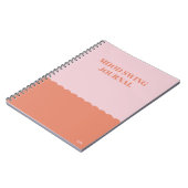 Funny Mood Swing Journal Rosa Orange Moderne Notizblock (Linke Seite)